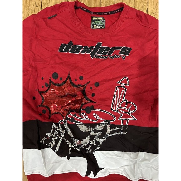 Dexter’s Laboratory deKryptic Sweatshirt Limited Edition Sequin Size 3XL NWT - Picture 2 of 10